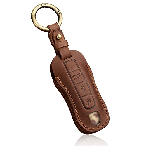 Funda de piel para llavero inteligente accesorios carcasa Porsche 911