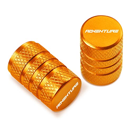 YIJIEBAO Passend for KTM Adventure 990 1050 1090 1190 1290 Super Adventure ADV Motorrad Fahrzeug Radreifen Ventilschaftkappen Luftdichte Abdeckungen(Adventure Orange)