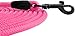 BronzeDog Rope Pro Training Dog Collar Braided No Pull Quick Release Round Lead Collars for Dogs Small Medium Large Puppy (30 FT Leash, Pink)