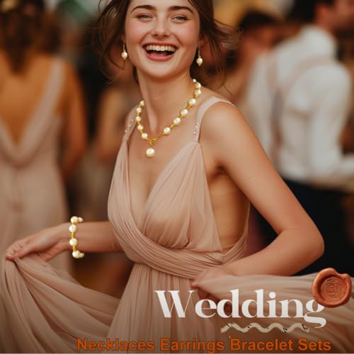 EVILD Pearl Necklace Gold Chunky Jewelry Sets for Women4