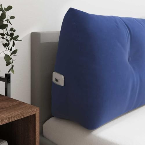 Coussin de dossier velours bleu pour des soirées lecture parfaites