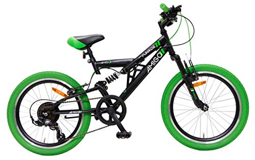 Vélo Enfant 20 Pouces 7 Vitesses VTT - Garçon/fille, Cadre Acier, Freins à Disque, Capacité 85kg