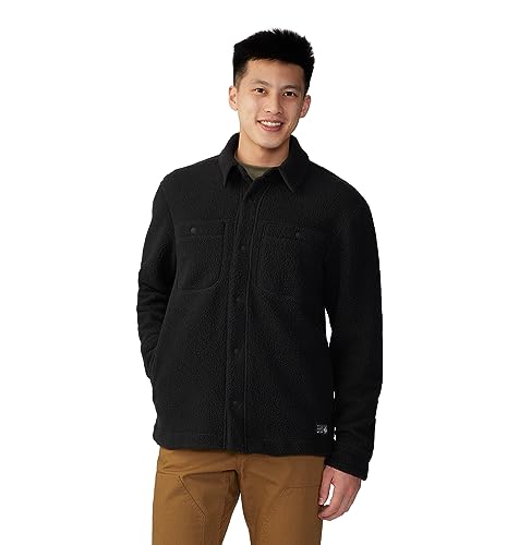Mountain Hardwear Men's HiCamp Shacket Light, Black, Small at