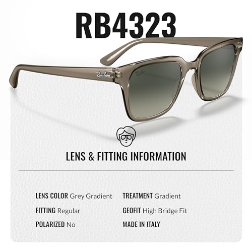 Ray-Ban RB4323 Square Shaped Sunglasses for Men & Women with Official RAYBAN Eyewear Kit4