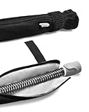 Meunmro 6.5ft Cpap Hose Cover for Heated Tubing, Double-Sided Thickened Cpap Tube Cover Compatible with Resmed Airsense Climatelineair 10&11 Tubes, Cat Proof Cpap Sleeve for Tube Full Zipper (Black)