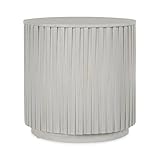 Kosas Home Maya Beistelltisch aus Mangoholz, rund, 61 x 61 cm, Sonnengebleichtes Grau