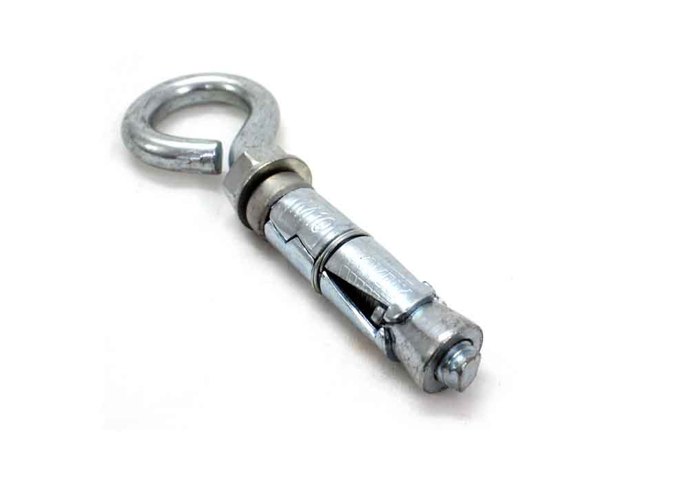 LOVELY® 6x75 MM Mild Steel Rawal Bolt Heavy Duty With Hook Eyelet Size- Set of 10