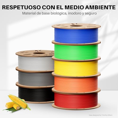 Filamento ELEGOO PLA+ 1.75mm Blanco 1KG - Precisión Alta para Impresión 3D (± 0.02mm) - Compatible con la Mayoría de Impresoras 3D. - Fernando Cortés