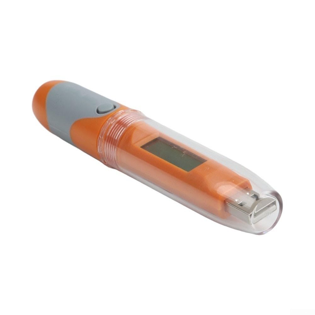 USB temperatura umidità data logger IP67 impermeabile -30 a 70°C catena fredda monitor con display LCD per laboratorio conservazione alimenti arancione