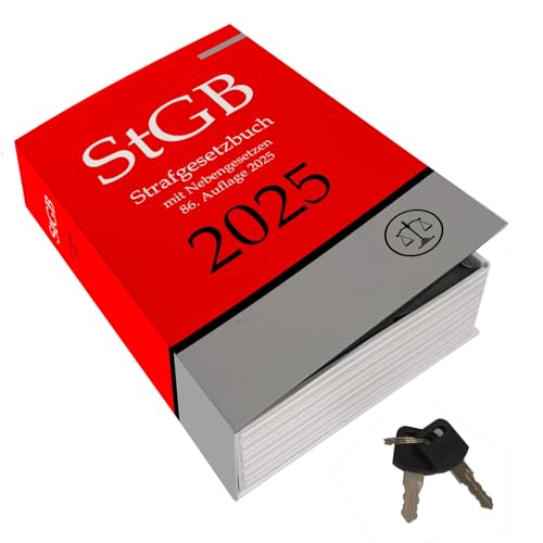 Strafgesetzbuch 2025 Booksafe L Buchtresor im lustigen Gesetzbuch-Look