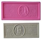 Money Mold Hundred Dollars Silicone Mold 100 Dollar Bill Mold for Sugarcraft Cake Decorating, Cupcake Topper, Epoxy Resin, Polymer Clay