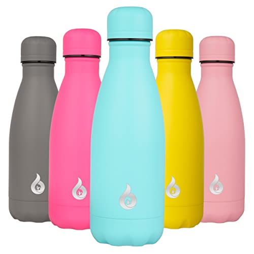 Image of BJPKPK Insulated Water Bottle 12oz Stainless Steel Water Bottles For Travel Keep Cold And Hot,Turquoise