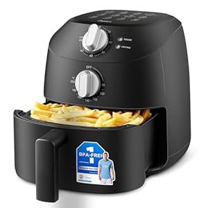 Midea Heißluftfritteuse 2L,1150W Airfryer, Frittieren ohne Öl, Heißluft Fritteusen, Automatische Abschaltfunktion, ölfrei, Leicht zu reinigen, BPA-frei, Schwarz