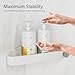 Sotfamily Plastic Shower Caddy Corner (for 90° Only), 4 Pack Adhesive Corner Shower Shelves for Bathroom Organizers and Storage, White