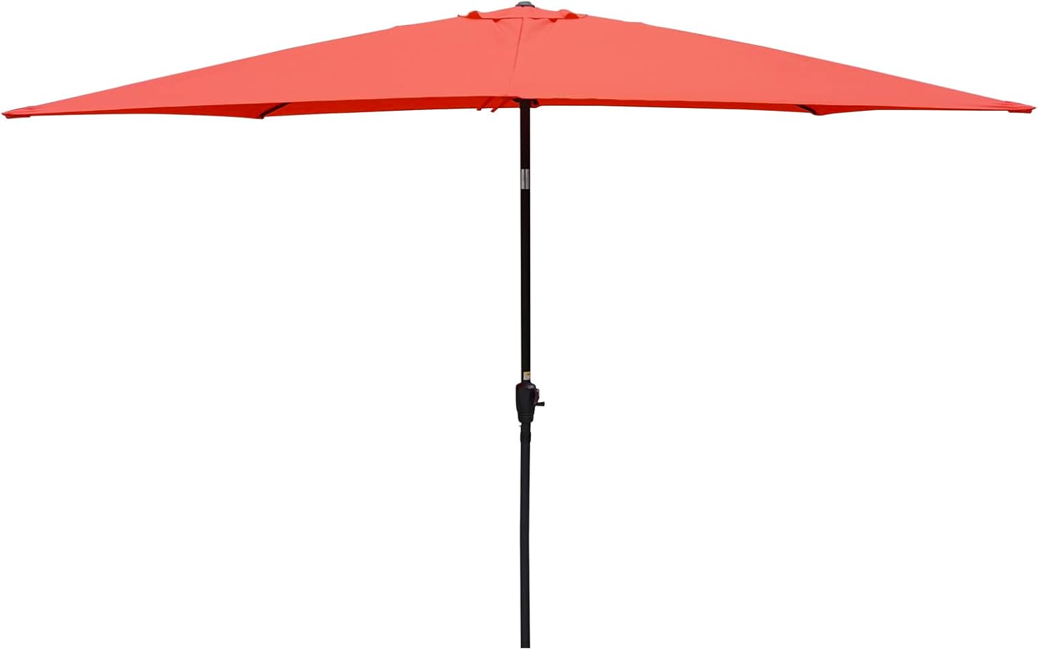 BILEK 6 x 9ft Patio Umbrella Outdoor Rectangular Market Umbrella, Waterproof Tilt Umbrella with Crank and Push Button Tilt, Quick Installation, Best Choice for Garden, Lawn, Deck, Backyard & Pool