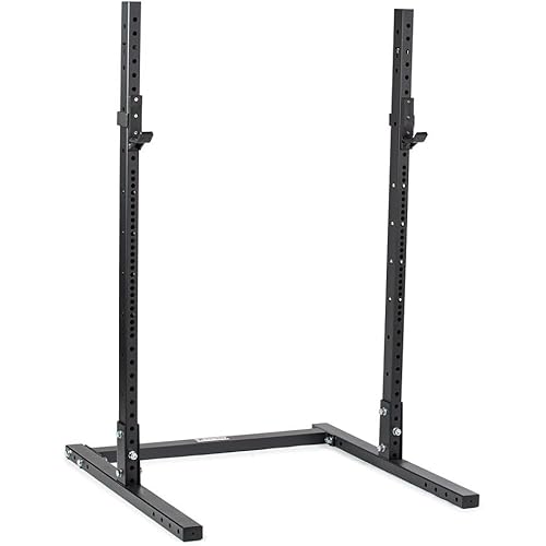 Titan Fitness T-3 Series 73.5" Squat Stand, 1,000 LB Capacity, Short Squat Rack for Home Gym, Space Saving Power Rack with Westside Hole Spacing, J-Hooks