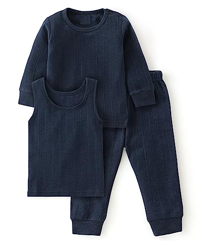 Image of Kids Winter wear Thermal Full Sleeves Body Warmer top and Pajama Set for Boys & Girls