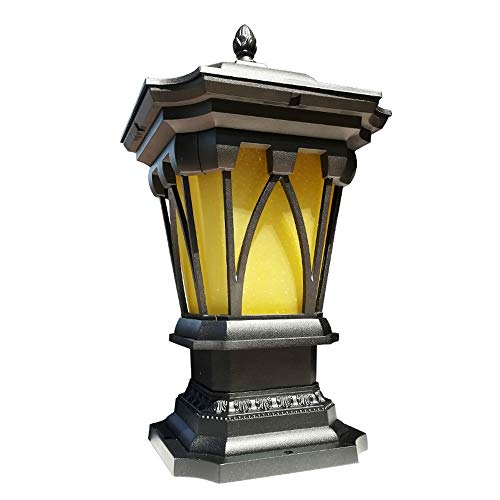 Éclairage de table extérieur IP55 en pierre noire, lanterne traditionnelle de 27 cm