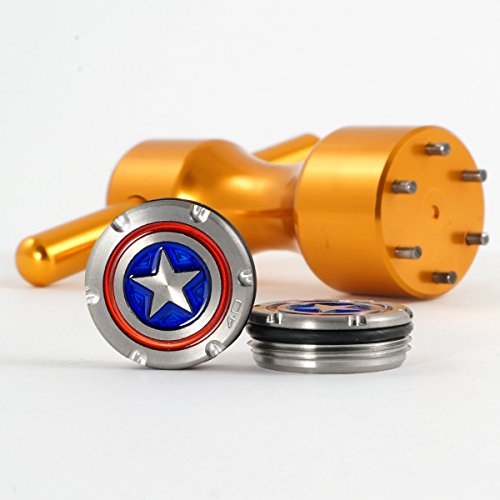 19th Hole Custom Shop 2 of 40g Deluxe Tour Style Weights for Scotty Cameron Putters + Wrench, America Shield (Gold)