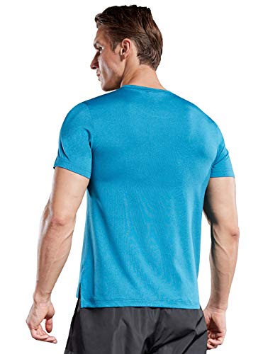 Camiseta masculina manga curta gola redonda Red Plume, esportiva, fitness, Azul, Medium