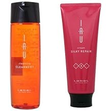 Lebel IAU Cleansing Clearing Shampoo, 6.8 fl oz 200 ml & Cream, Silky Repair Treatment, 6.8 fl oz 200 ml Set