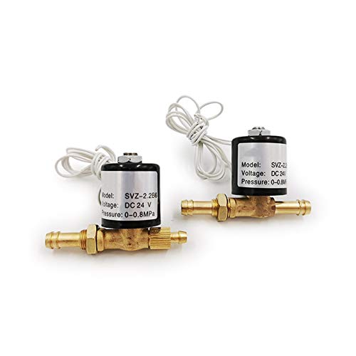 DINGGUANGHE 2Pcs 224V/36V/220V SVZ Two Position Two Way Solenoid Valve SVZ-1.5/SVZ-2.2 for Argon Arc Welding Machine Wire Feeder (Specification : SVZ 2.2B8, Voltage : AC36V)