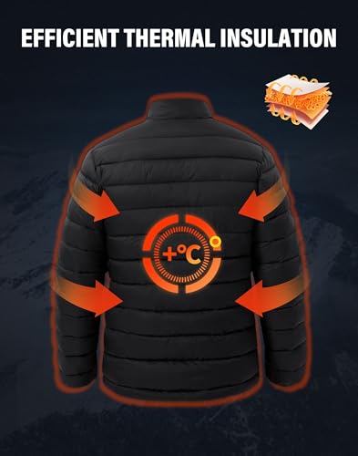 Pioneer Camp Mens Lightweight Packable Puffer Jacket Winter Insulated Puffy Coat Water Repellent Warm Quilted Jackets Travel4