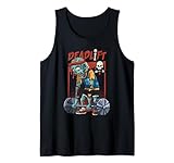 Zombie Deadlift Weightlifting Halloween Fitness Gym Workout Tank Top