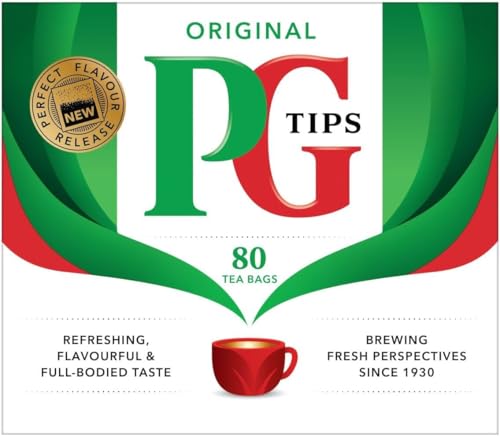 PG Tips Original | Black Tea Bags | Refreshing Flavourful & Full-Bodied | Perfect Flavour Release | 80 Plant Based Biodegradable Teabags