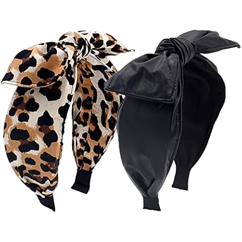 Bellisia Leopard Print Bow Headbands Set Cover