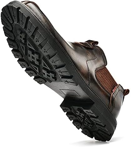 Miniatura 7 de Zapatos Oxfords para hombres de vestir casual botas para hombre zapato Chelsea cuero formal hombre moda marrón negro amarillo blanco tamaño grande