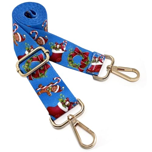 Image of Dsigo Purse Strap, 1.5 inch Wide Gold Alloy Buckle Floral Printing Crossbody Shoulder Strap for Bag Handbag Crossbody Bags