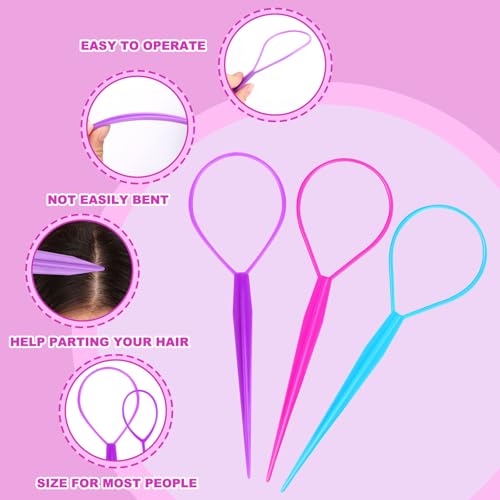 6 Stück Haar Tail Twister Band, Dutt Styler Haartwister Frisurenhilfe Zopfhalter, Hair twister, Frisuren zubehör haare flechten für Frauen Mädchen