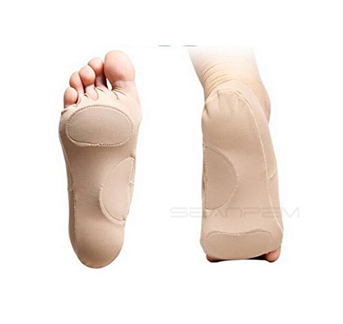Women Peep Toe Socks, Breathable Anti-Slip Open Five Toes Socks Toeless Invisible Liner Socks For High Shoes Yoga (Skin) #TOP2