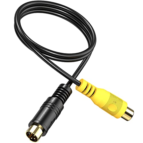S-Video Cable, Ancable S-Video 4Pin Mini Din Male To Rca Female Composite Adapter Cable To Connect Pc Laptops With 4-Pin S-Video Jacks To Tv, 1-Feet #TOP28