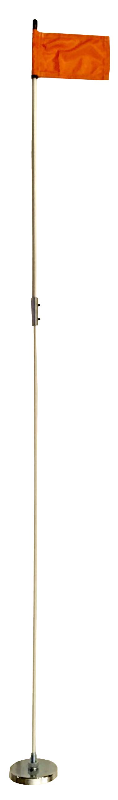 Magnetic Mount with 6 Foot Whip Pole and 4" x 6" Orange Display Flag.