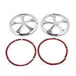 PHINDICE-Motorcycle-Chrome-Front-Speaker-Grill-Cover-Five-Star-Style-Speaker-Grill-Accent-Trim-Cover-for-Harley-Touring-FLHTP-FLHTCU-FLHTCUL-FLHXSE-FLHX-2014-2022