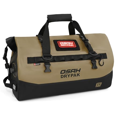 Image of OSAH DRYPAK Waterproof Duffel Bag 25L /40L /60L - Heavy-Duty Motorcycle Tail Bag, Roll-Top Dry Bag for Travel, Camping, Boating, Kayaking, Outdoor Adventure