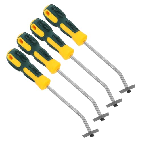 Holibanna 4 Piezas Herramientas para Limpiar Juntas de Azulejos con Mango Ergonómico Raspador de Grout de Acero de Tungsteno para Pisos y Paredes de Cerámica y Porcelana para Baños y Cocinas