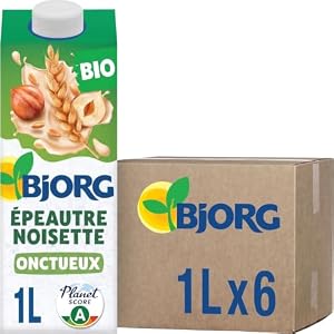 Boisson Végétale Épeautre Noisette Bio Sans Sucres Ajoutés - Bjorg 1L x6