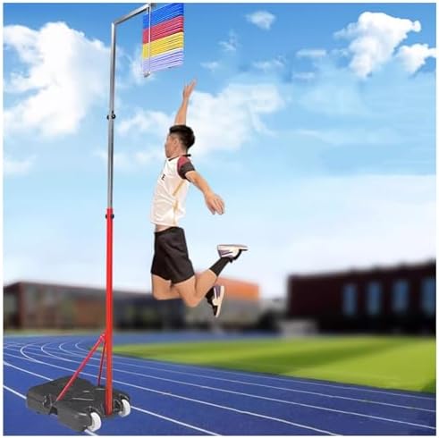 Free-Standing Jump Measurement Tester，4.3-12.5 Feet Vertical Jump Tester, Adjustable Jump Measuring Tool, for Basketball Volleyball Players, Floor-Standing High Jump Training Equipment