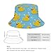Fashion Bucket Hat for Outdoor, Women Men Portable Wide Brim Sun Hats for Daily Use, Yellow Rubber Ducks Soap Bubbles Blue, Adult Breathable Fisherman Hats