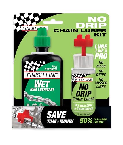 Finish Line NoDripChainLuber Combo 120 ml Wet Lube Pflegen Plus Warten, Mehrfarbig, One Size