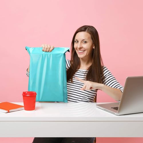Image of Metronic Poly Mailers 14.5x19 70000 Pack Large Shipping Bags for Clothing Mailing Bags with Strong Self-sealing Adhesive Waterproof and Tear-Proof Poly Bag Bulk in Teal