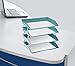 Acrimet Facility 4 Tier Letter Tray, Side Load, Letter Size/A4, Desktop File Organizer, Plastic (Solid Green)