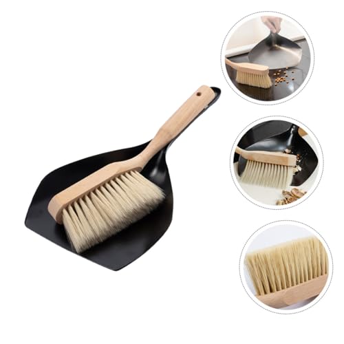 FIXOSHEE Mini Besen und Kehrblech Set aus Holz Handlicher Tischbesen mit Staubschaufel Platzsparendes Reinigungszubehör für Haushalt Büro Vielseitig und Praktisch Set – Bild 3