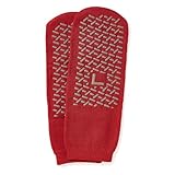Medline Risk Alert Fall Prevention Double-Tread Patient Red, Size Large, 48 Pairs per Case