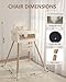 EverKiddo Baby High Chair for 6 Months+, Foldable High Chairs for Babies and Toddlers, Convertible Toddler Chair, Adjustable Tray & Footrest, Lightweight, Stable & Easy to Clean(White with Wood Grain)