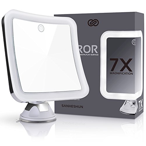 Sanheshun - Specchio da trucco e da viaggio con