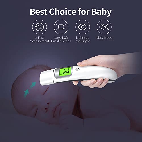 【Upgraded】Forehead And Ear Thermometer, 5-In-1 Medical Infrared Digital Fever Thermometer With New Algorithm For Best Accuracy, Instant Reading For Infant Baby And Adults #TOP4